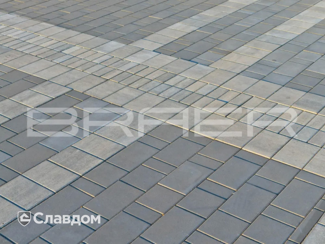 Плитка тротуарная BRAER Старый город Ландхаус Color Mix Туман, толщина 60 мм