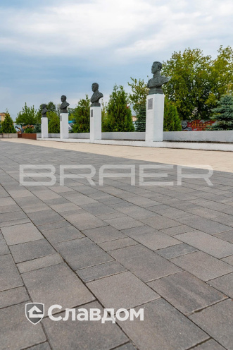 Плитка тротуарная BRAER Старый город Ландхаус Color Mix Туман, толщина 60 мм