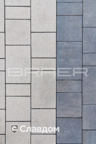 Плитка тротуарная BRAER Старый город Ландхаус Color Mix Туман, толщина 60 мм