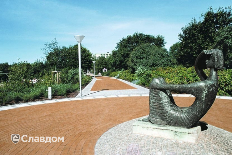 Клинкерная брусчатка Penter Husum gelbbunt nuanciert с фаской, 200*100*52 мм