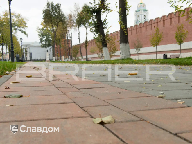 Плитка тротуарная BRAER Старый город Ландхаус серый, толщина 60 мм