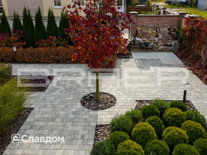 Плитка тротуарная BRAER Старый город Ландхаус Color Mix Туман, толщина 60 мм