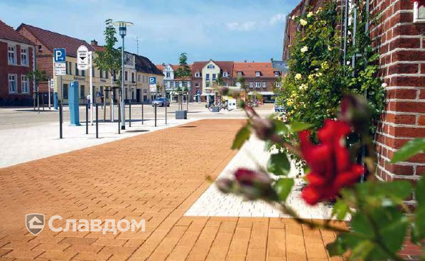 Клинкерная брусчатка Penter Husum gelbbunt nuanciert с фаской, 200*100*52 мм