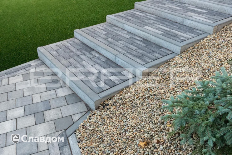 Плитка тротуарная BRAER Ригель 2.0 Color Mix Туман 320*80*60 мм