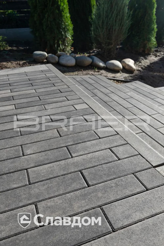 Плитка тротуарная BRAER Ригель 2.0 Color Mix Туман 320*80*60 мм