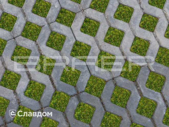 Газонная решетка BRAER Меба серый, 400*600*100 мм