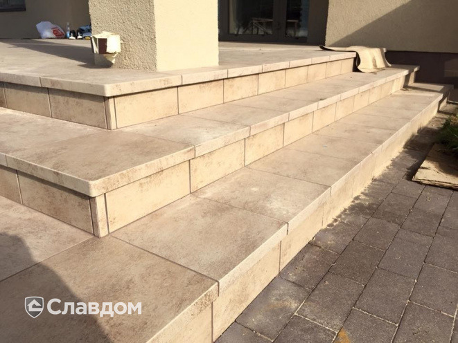 Клинкерная ступень прямоугольная Stroeher Keraplatte Asar 635 gari 294x340x35x11 мм