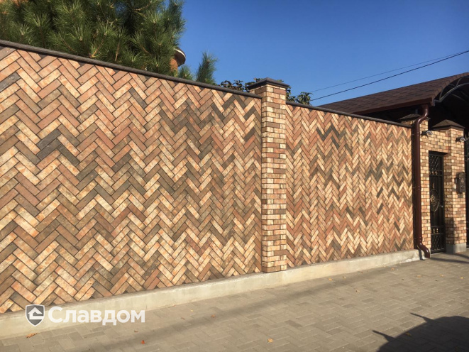 Клинкерная брусчатка мозаичная (8 частей) ABC Herbstlaub-geflammt, 240*118/60*60*52 мм