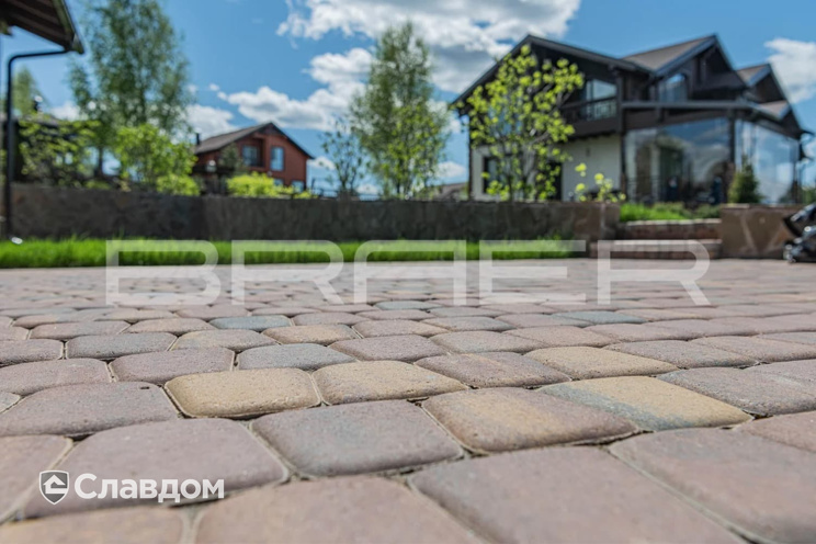 Плитка тротуарная BRAER Классико круговая Color Mix Мальва, 73*110*115*60 мм