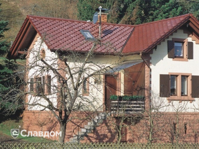 Керамическая подконьковая черепица BRAAS Изумруд каштан глазурь