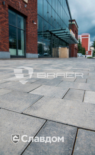 Плитка тротуарная BRAER Старый город Ландхаус Color Mix Туман, толщина 60 мм