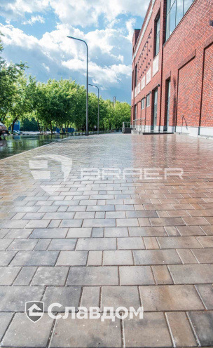 Плитка тротуарная BRAER Старый город Ландхаус Color Mix Туман, толщина 60 мм