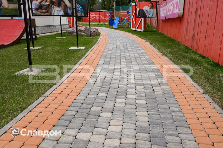 Плитка тротуарная BRAER Классико круговая серый, 73*110*115*60 мм