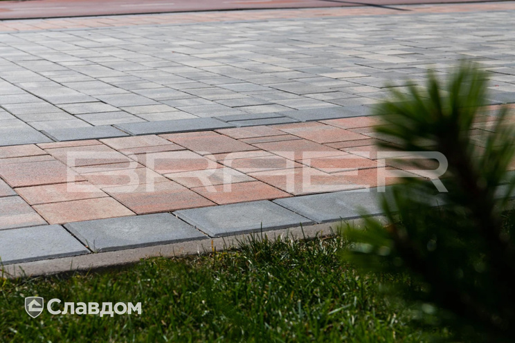 Плитка тротуарная BRAER Старый город Ландхаус Color Mix Туман, толщина 60 мм