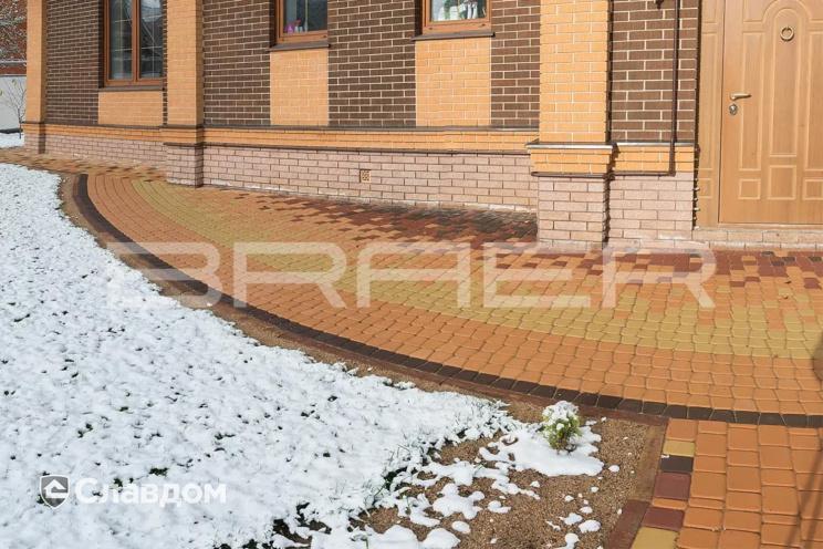 Плитка тротуарная BRAER Классико круговая винный, 73*110*115*60 мм