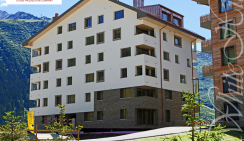 Отель Andermatt Swiss Alps в Швейцарии с применением облицовочного камня White Hills Кросс Фелл 100-80
