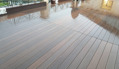 Терасса частного дома с использованием доски из ДПК CM Decking