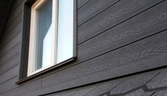 Частный дом с облицовкой фасадными панелями из ДПК CM Cladding Vintage Wenge