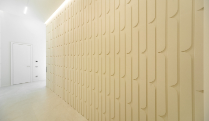Интерьер с использованием гипсовой 3D плитки ARCHITECTILES